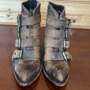 Liberty Black Boots with buckles Size 7